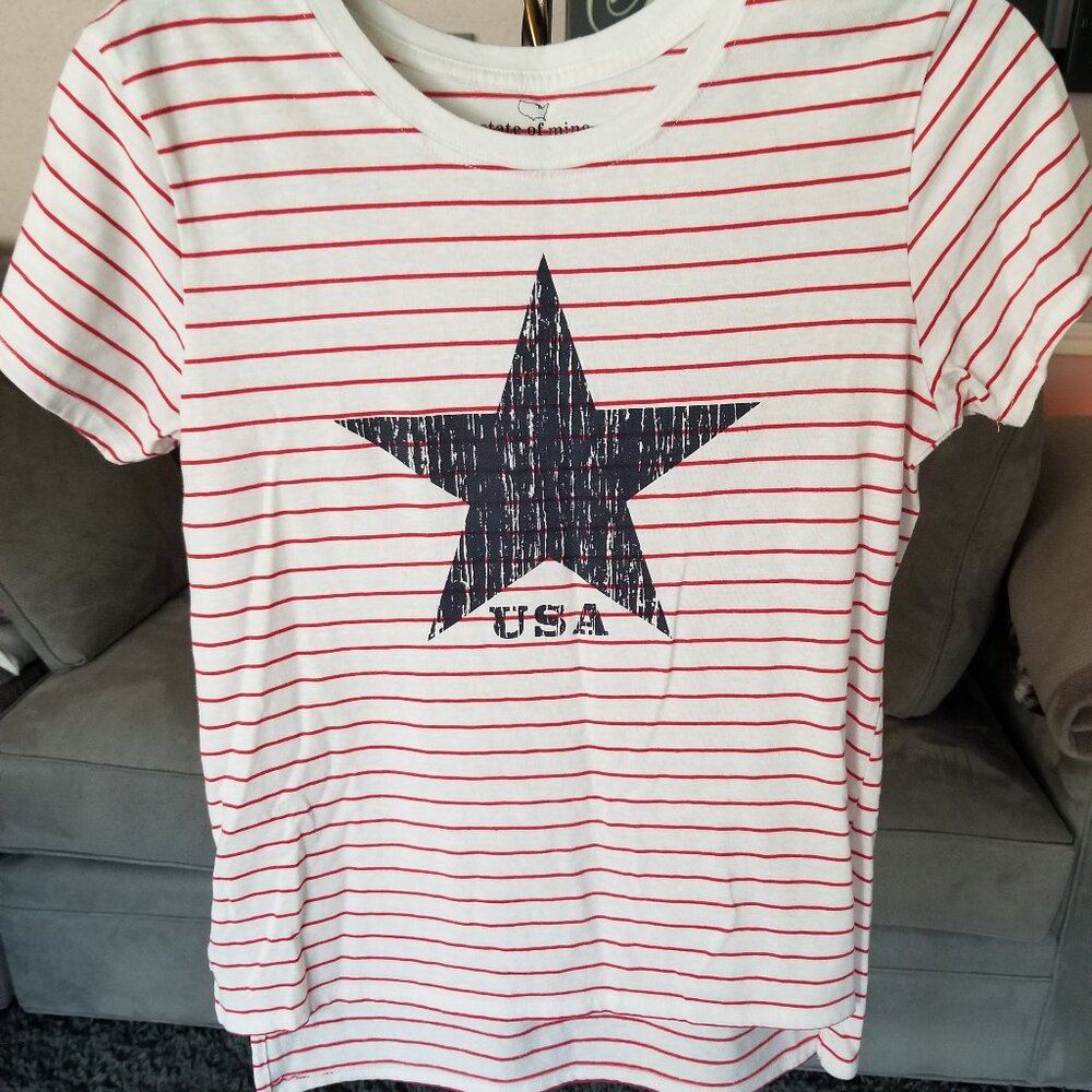 State of Mine USA Striped Tee